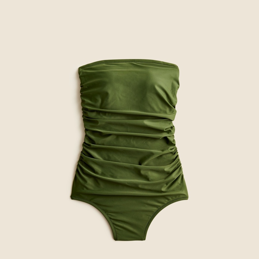NEW J. Crew Gemma ruched bandeau one-piece size 24 Womans swimwear